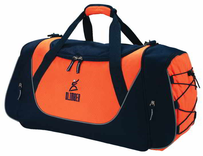 navy orange sports bag